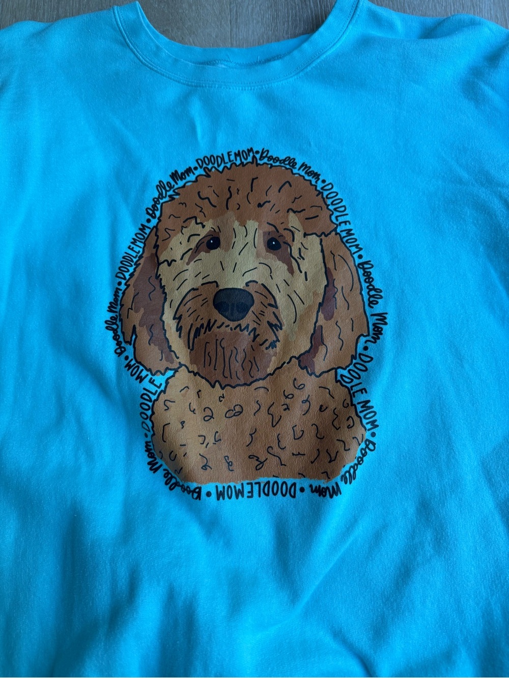 Doodle Mom Graphic Crewneck - Blue